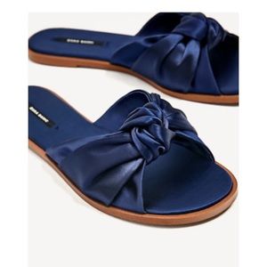 Zara satin slides
